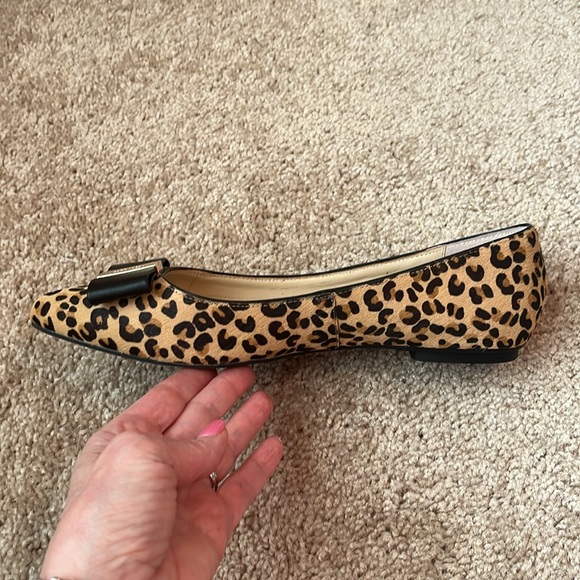 Kate Spade Norah Leopard Bow Pointy Flats - Picture 2 of 8